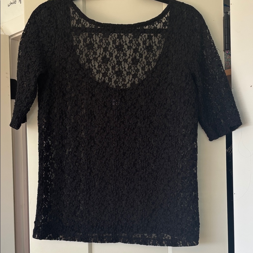 GAP Black Lace Blouse